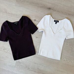 Express Ribbed Cropped Top Bundle